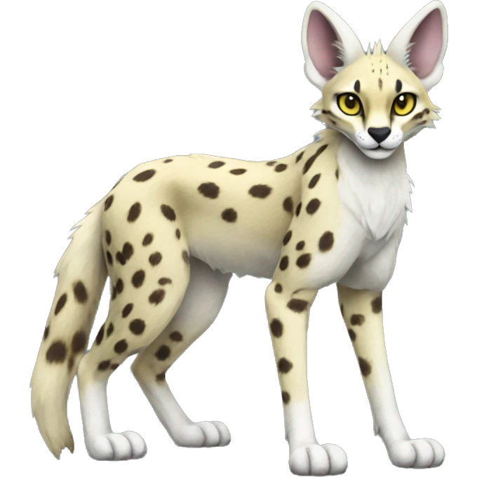 Sergal-Serval full body emoji