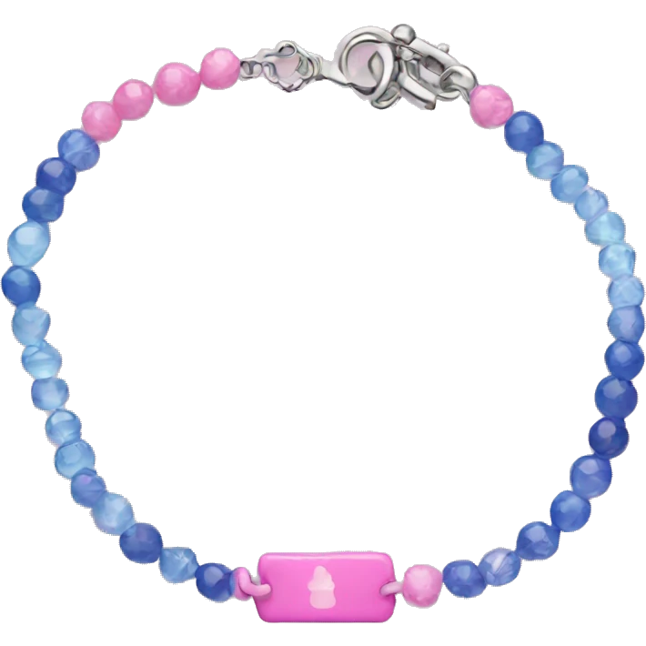 Pink and blue bracelet  emoji