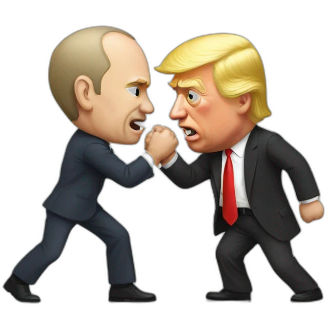 Putin fight with trump realist emoji