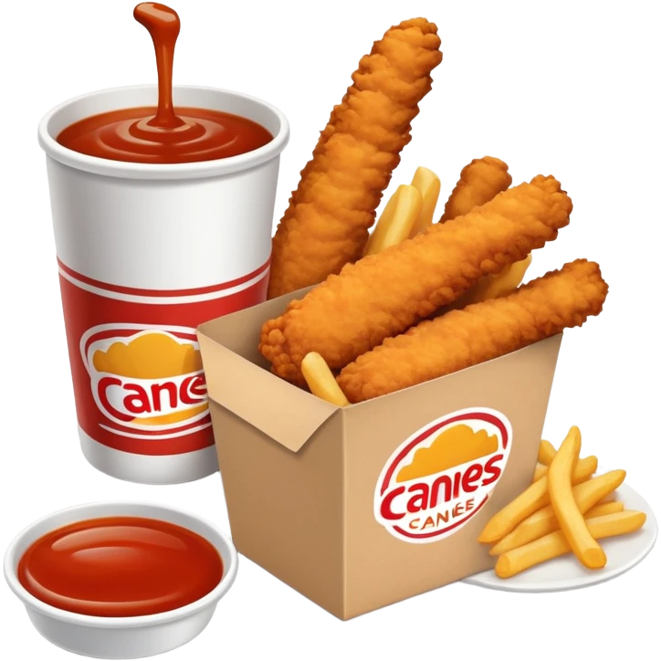 Raising Canes chicken fingers box meal emoji