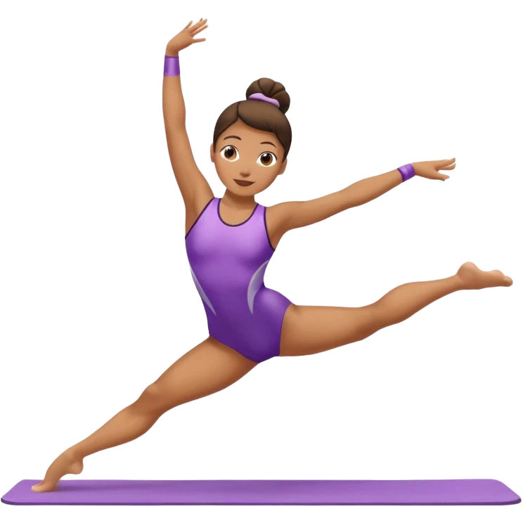 Mujer de 27 años haciendo gimnasia, cute emoji
