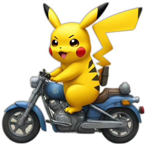 Pikachu sur tortank emoji