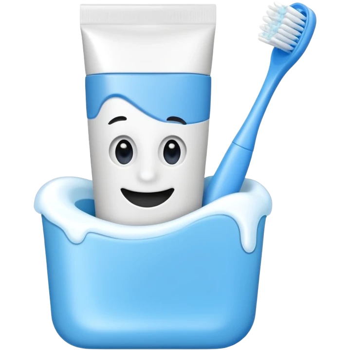toothpaste and toothbrush emoji