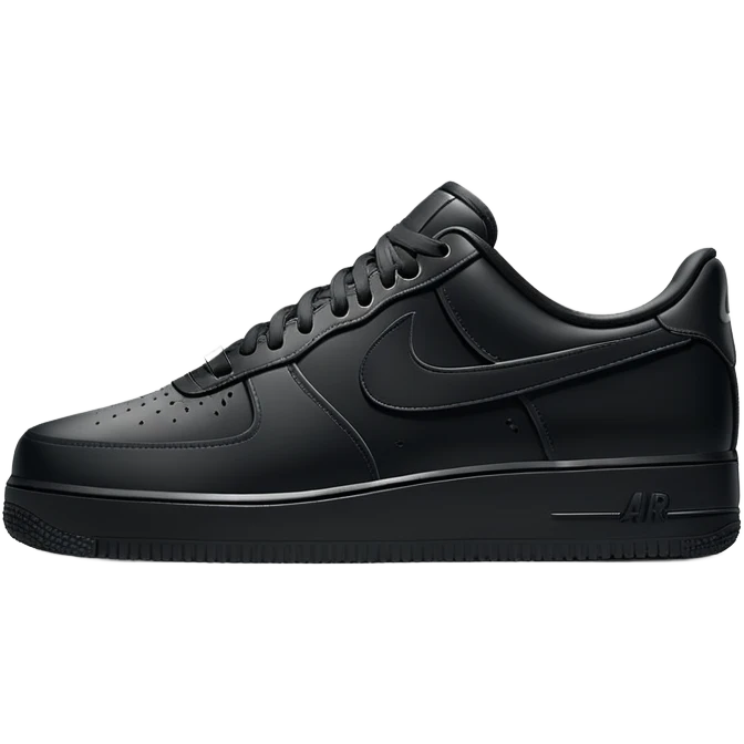 all black Nike Air Force 1 shoes emoji