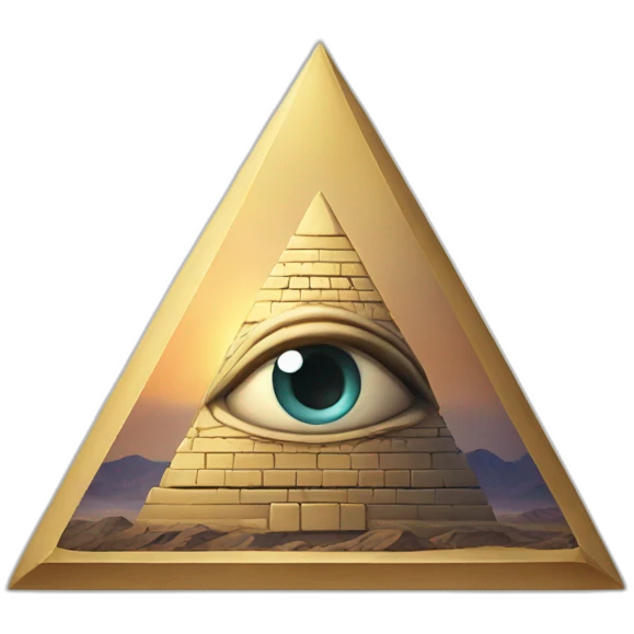 Pyramid with the all seeing eye emoji