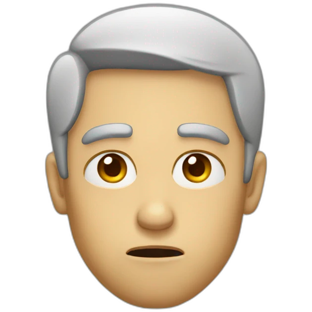 Raised eyebrows frowning mouth emoji emoji