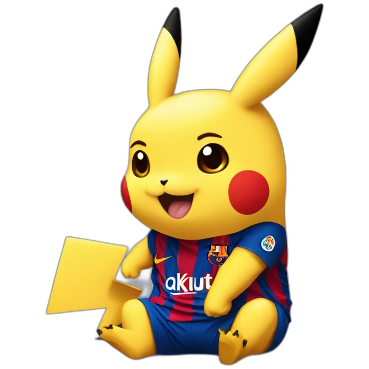 Pikachu loves messi emoji