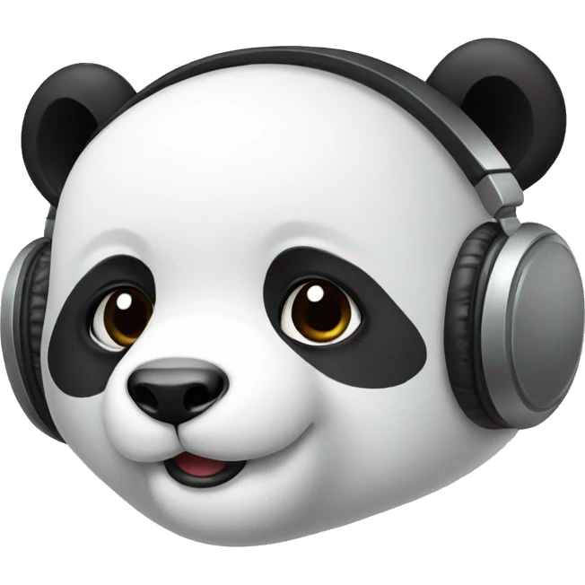 Panda wearing head phones emoji