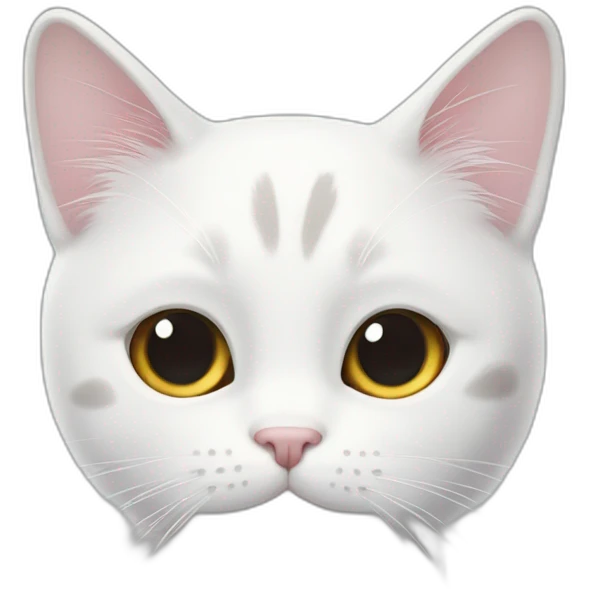 White cat with two black spots on its forehead flying to Japan emoji