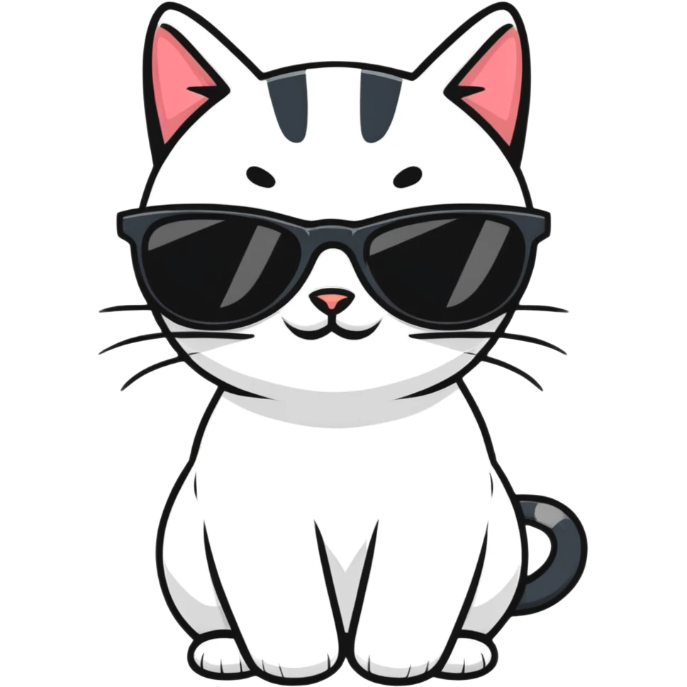 Cat with sunglasses emoji