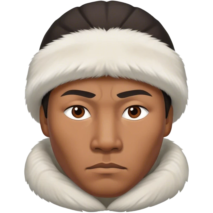 Inuit men photorealistic serious emoji