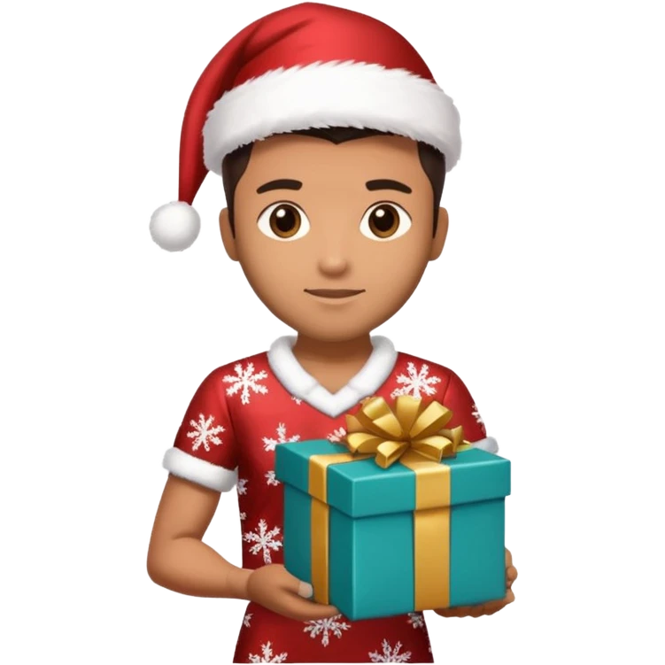 Indian cricket player pant Christmas dress with gift box that gift box front side print Brisbane heat today loss emoji