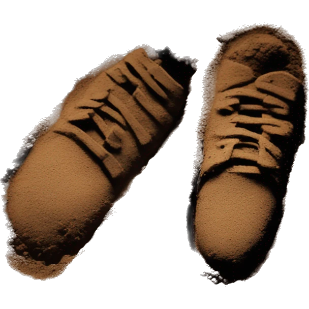 pair of shoe prints in the dirt emoji