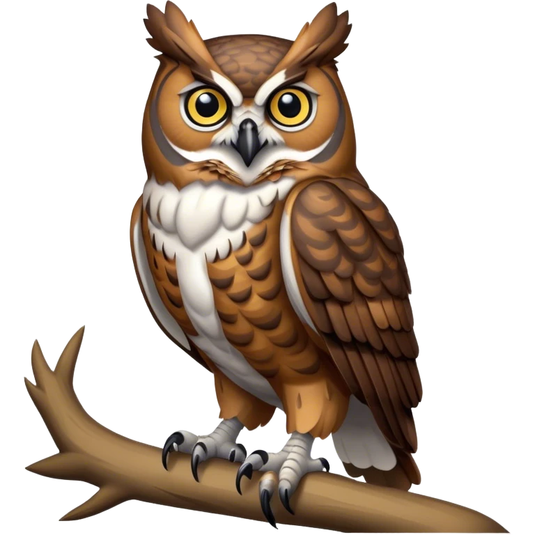 Full Body Great Horned Owl emoji