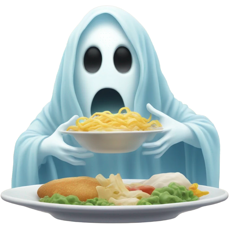 Ghost eating emoji