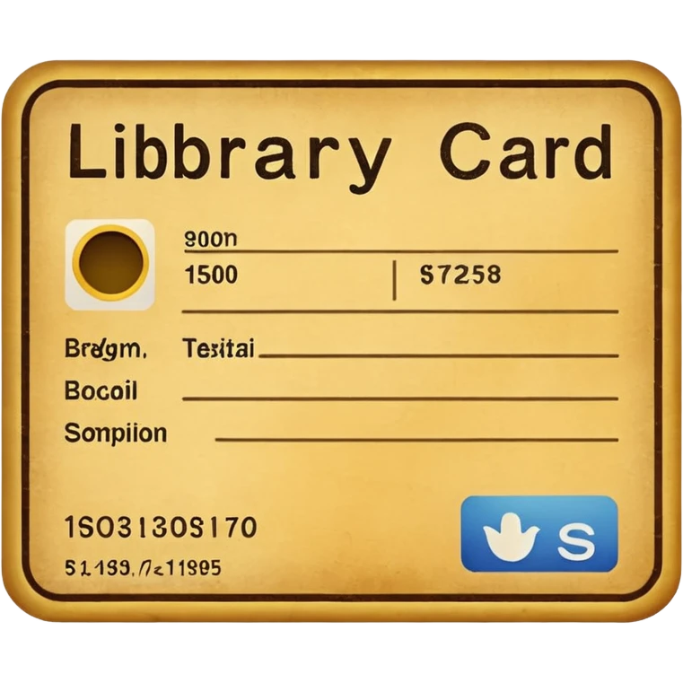 Library card
 emoji
