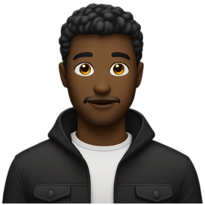 Homme noir emoji