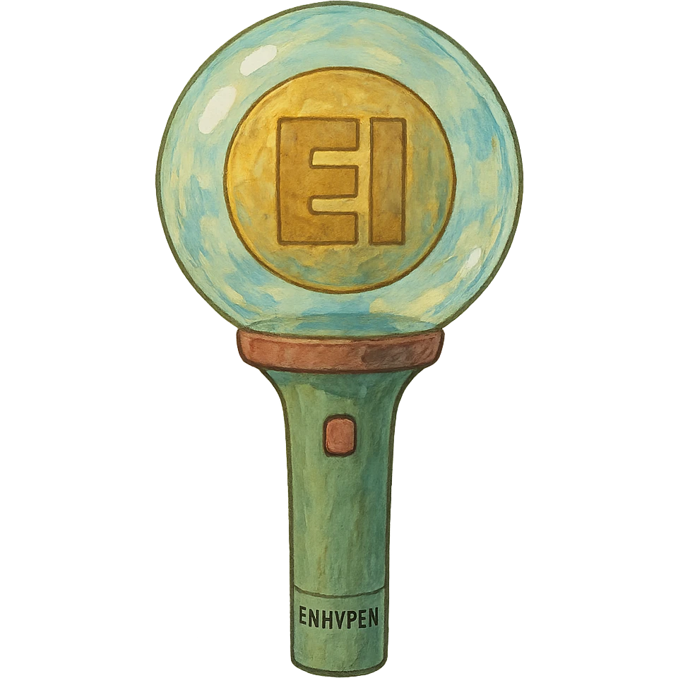 ghibli style Enhypen lightstick emoji