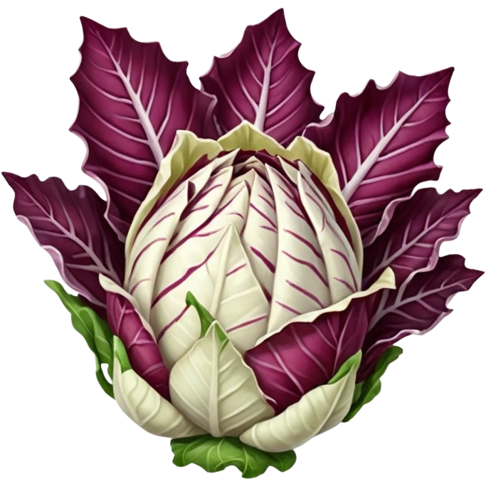 white pointy radicchio emoji
