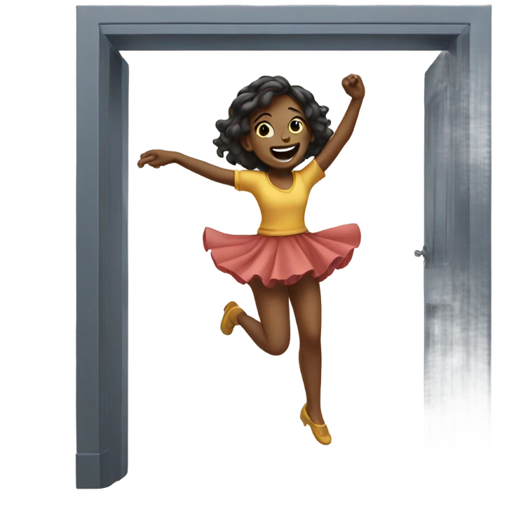 Girl dancing on door emoji