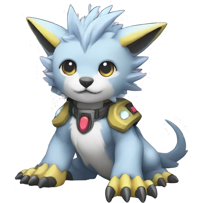cute kawaii cool edgy Digimon-Fakemon-animal full body emoji