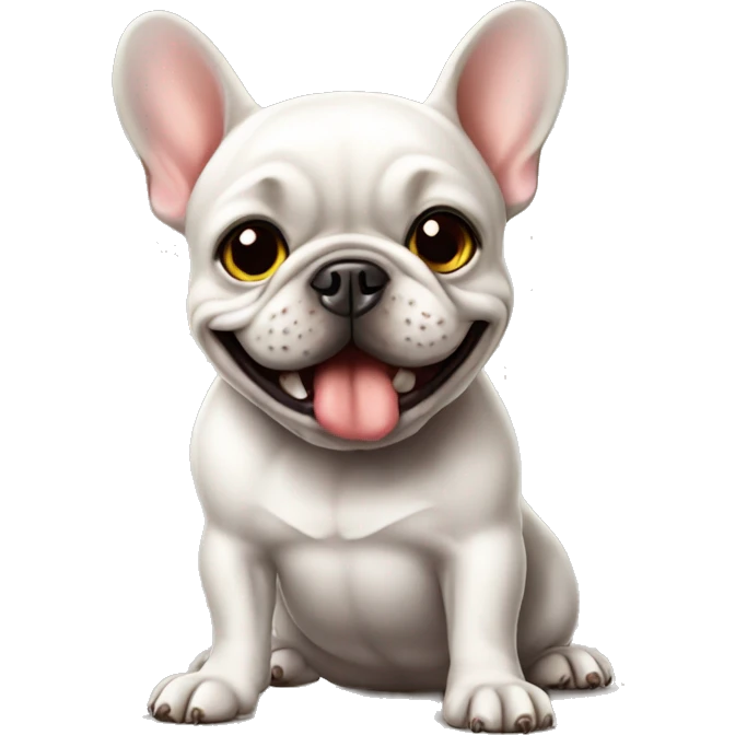 French bulldog being naughty  emoji