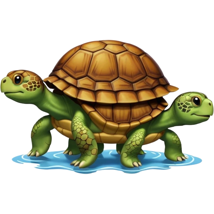 Turtle eating other turtles butt emoji