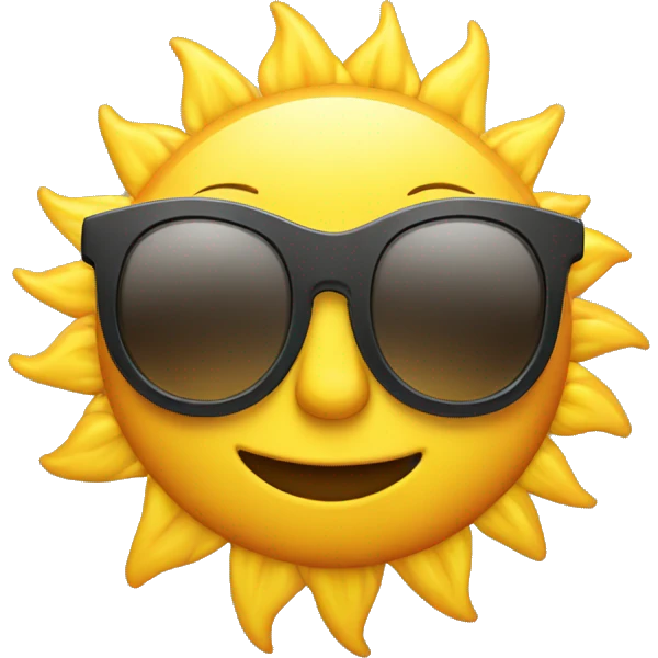 Sun with glasses  emoji