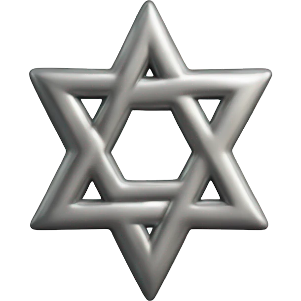 Silver Star of David  emoji