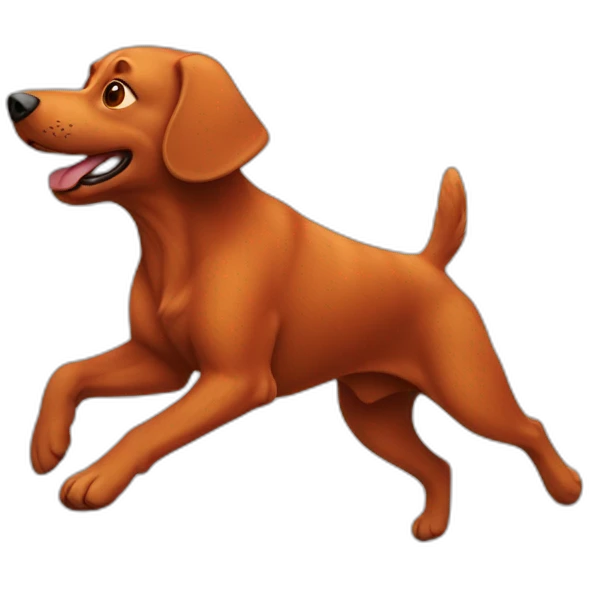 red dog running fast  emoji