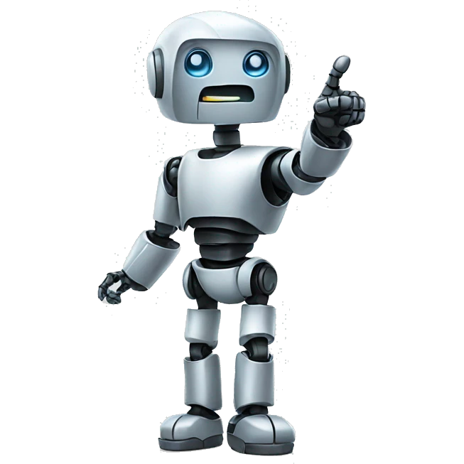 Robot pointing emoji