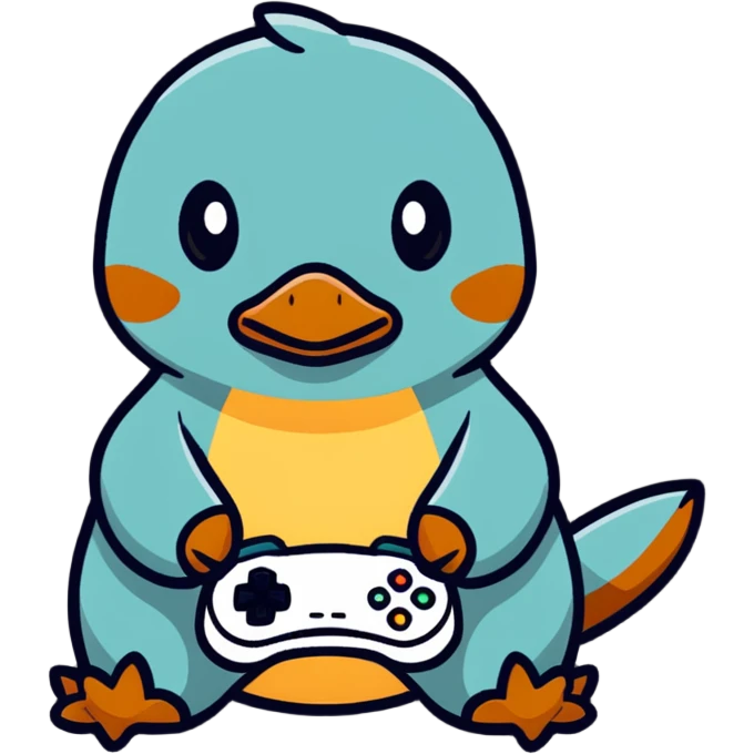 platypus with gamepad emoji