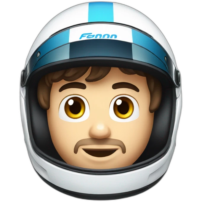 Fernando Alonso inside a F1 car emoji