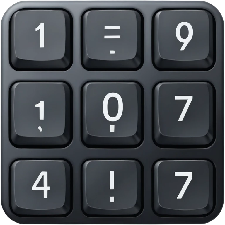 Number 0 keycap, keyboard button with the digit zero emoji