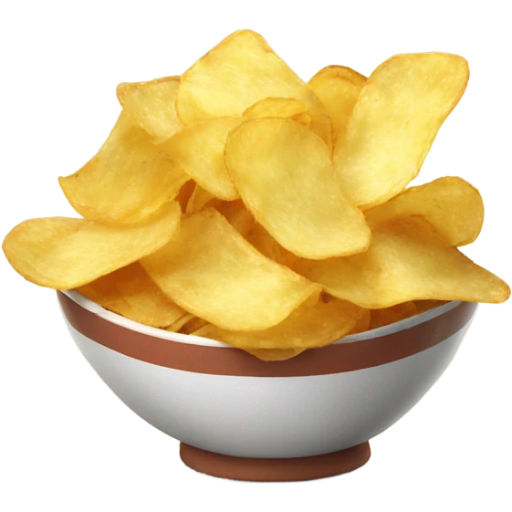 Potato chips in a bowl  emoji
