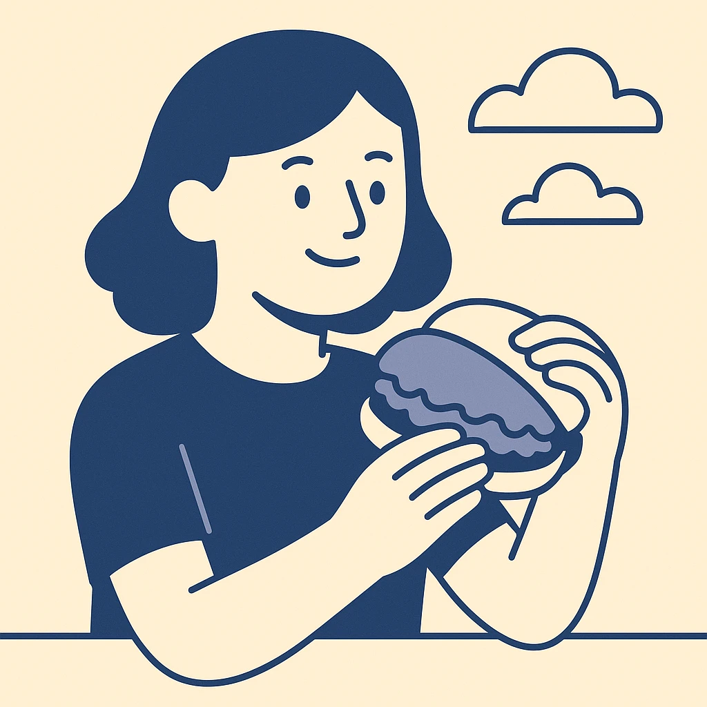 person eating sloppy joe emoji