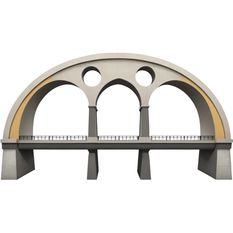 6th street la bridge. it is white. has 2/3 arches emoji