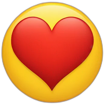 Broken red heart in yellow circle emoji