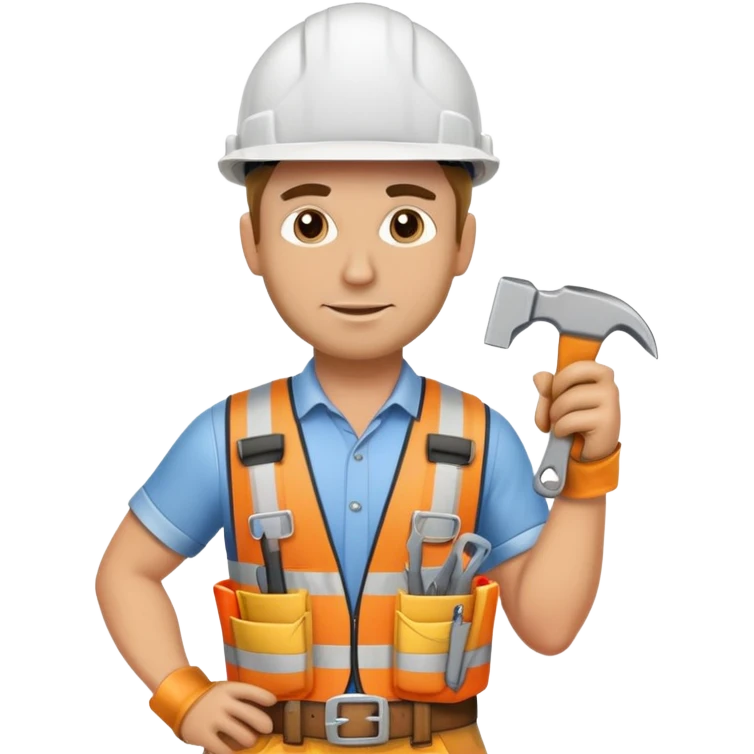 Handsome whiteman contractor emoji