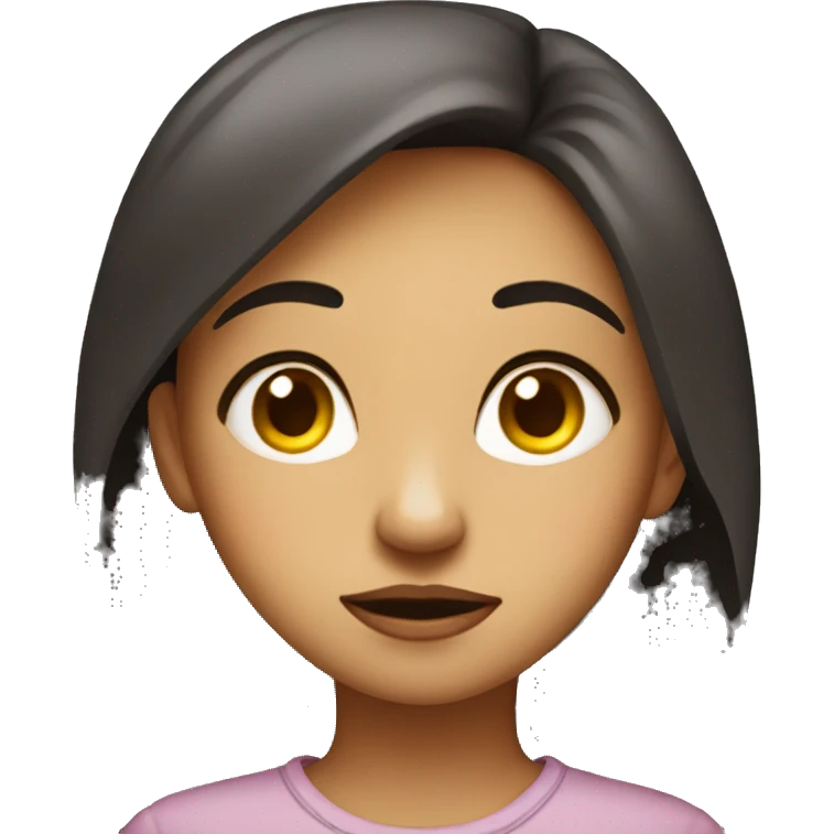 A sassy girl giving side eye emoji
