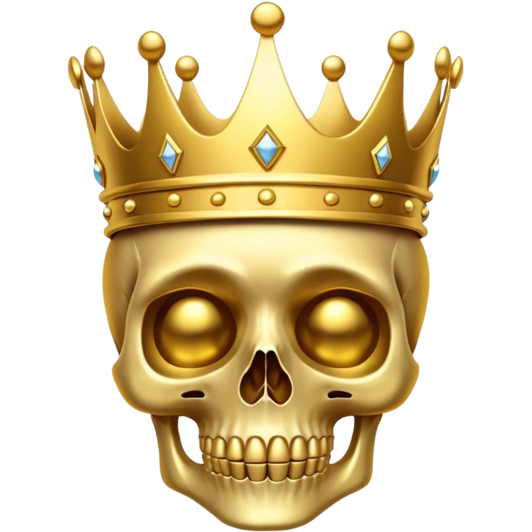 a golden skeleton with golden crown emoji