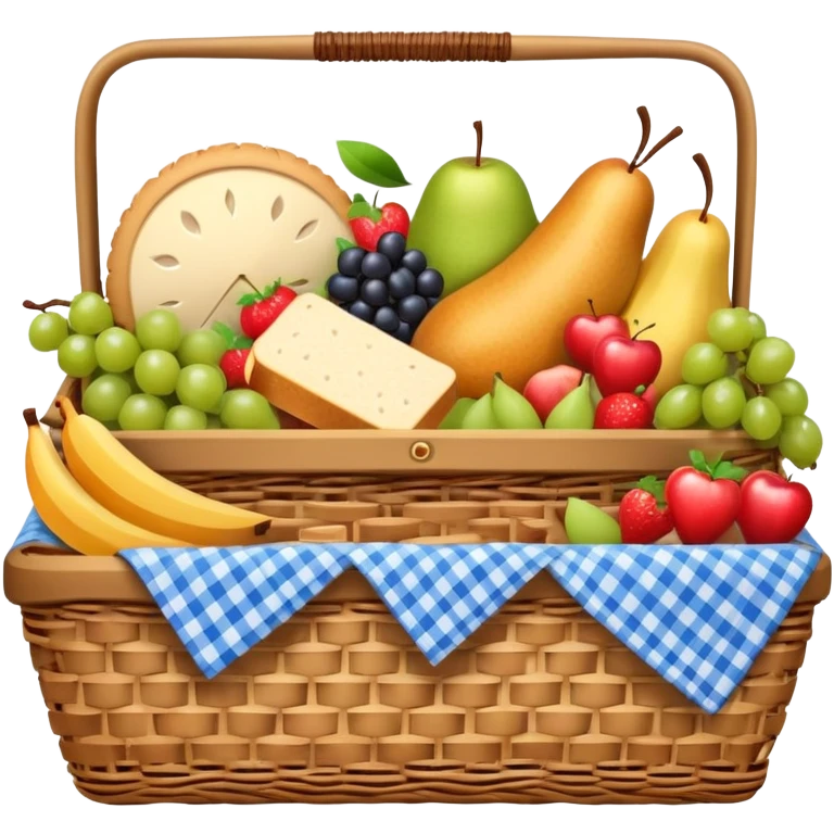 picnic basket with food on a blanket emoji