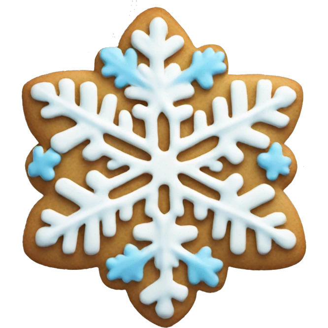 Snowflake cookie emoji