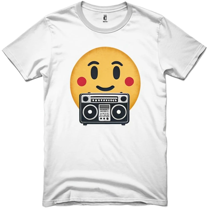 vintage band graphic tee shirt emoji