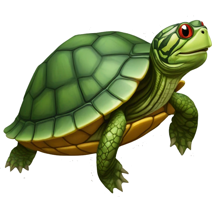 Red Eared Slider turtle terrapin emoji