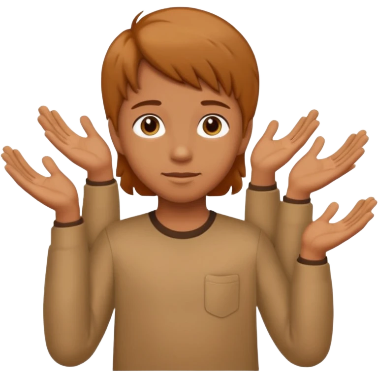 kid with tan hair and holding a six in his hand and a seven and the other hand emoji