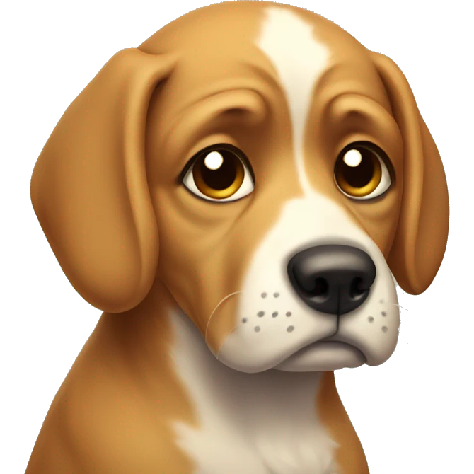 Sad dog emoji