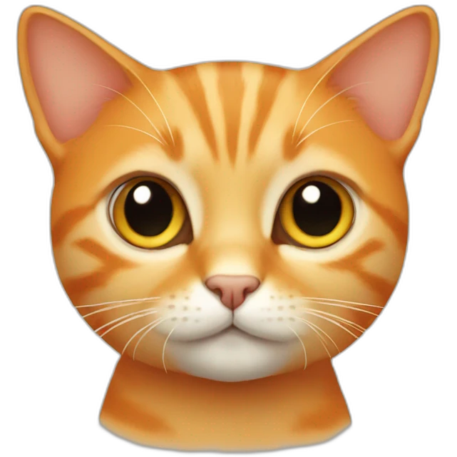 Very small orange cat with narrow face emoji