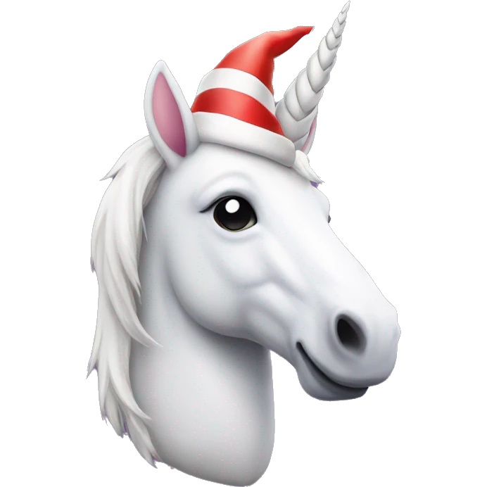 Unicorn with Santa hat emoji