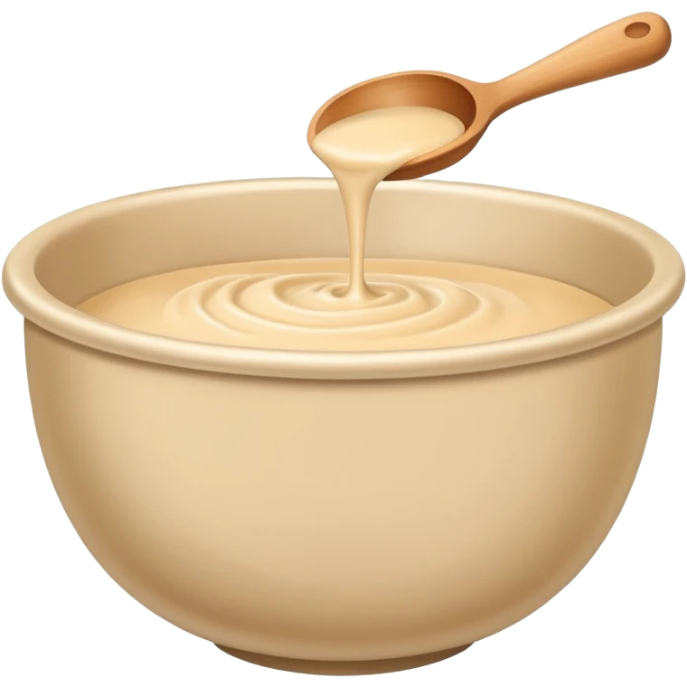 maple cream in a mixing bowl emoji
